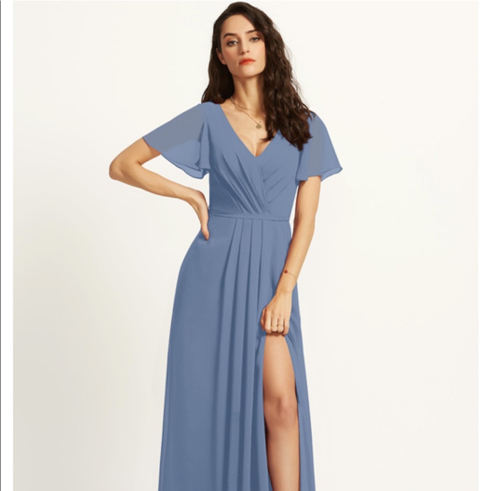 Dusty blue/ slate blue dress